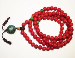 --吉品軒--紅琉璃唸珠(16mm*108顆)+老銀蜜臘墜飾--骨珠佛珠手珠金剛杵 珊瑚 #556-15 歷史價格詳細信息