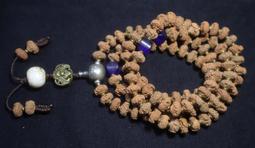 --吉品軒--天然小鳳眼菩提108顆念珠/計數器+夾/硨磲--#581-9 歷史價格詳細信息