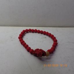 紫晶宮***台灣天然硃砂手鍊手串 天然硃砂6mm108念珠搭配金箔***品質保證 歷史價格詳細信息