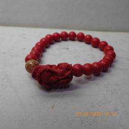 紫晶宮***台灣天然硃砂手鍊手串 天然硃砂6mm108念珠搭配金箔***品質保證 歷史價格詳細信息