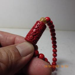 紫晶宮***台灣天然硃砂手鍊手串 天然硃砂6mm108念珠搭配金箔***品質保證 歷史價格詳細信息