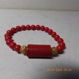 紫晶宮***台灣天然硃砂手鍊手串 天然硃砂6mm108念珠搭配金箔***品質保證 歷史價格詳細信息