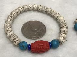 硃砂供星月108菩提子 手串高拋玻璃光鑲嵌萬字綠松石男女單圈手鍊-玲瓏心飾 歷史價格詳細信息