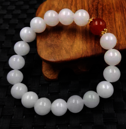 天然新疆和田玉羊脂白玉散珠圓珠diy手鏈項鏈串珠配手串散珠單珠 歷史價格詳細信息