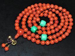 【雅之賞|藏傳|佛教文物】特賣＊早期天然8mm戰國紅石108顆佛珠~770661 價格比較,價格查詢,歷史價格詳細信息