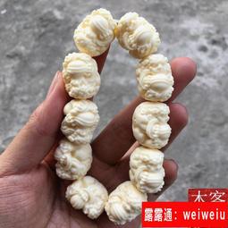 文玩猛犸牙綠松石蜜蠟金剛星月菩提根百香籽佛頭三通手串佛珠配飾 歷史價格詳細信息