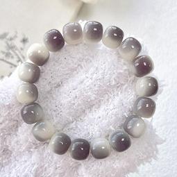 粉紫色白玉菩提根手串女繞指柔文玩菩提子佛珠學生盤玩漸層手錬男 歷史價格詳細信息