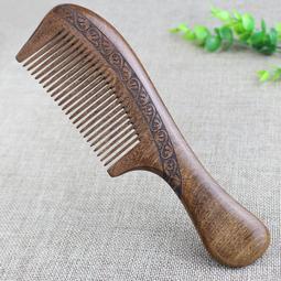 木梳梳子便攜檀木刻字加厚長發創意隨身實木質大號女士家用防靜電~閒雜鋪子 歷史價格詳細信息