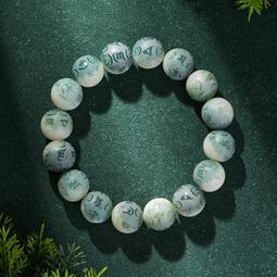 雕刻六字箴言菩提根學生盤玩手串女繞指柔菩提子文玩佛珠念珠手錬 歷史價格詳細信息