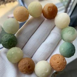 (真菩提)炭燒黃白漸變蓮花菩提手串白玉菩提根雕刻繞指柔男女盤玩 歷史價格詳細信息