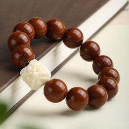 紫金鼠菩提子配阿呆原創DIY手鍊文玩佛珠手串繞指柔手捻盤玩送禮 歷史價格詳細信息