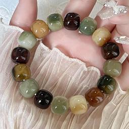 玉化老料多寶菩提根手串天然文玩手錬珠男女佛珠精工高拋焦糖 歷史價格詳細信息