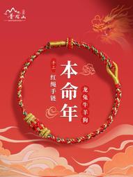 普陀山龍年本命年紅繩女生紅色手鏈編織繩手繩男小紅繩護身符禮物 歷史價格詳細信息