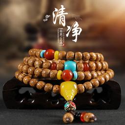 今塵閣印度高密老料老山檀香手串檀香108男女佛珠綠松石手鏈文玩 歷史價格詳細信息