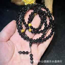 天然彩虹眼黑曜石佛珠手鍊108顆手串加葫蘆貔貅中國結男女款6-8mm 歷史價格詳細信息