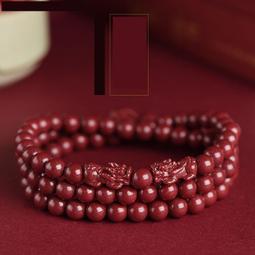 天然朱砂多圈手串手工串珠高含量紫金砂平安扣手鏈項鏈轉運招財 歷史價格詳細信息