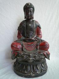 [ 廣緣 ] 密宗木雕加彩鑲綠松石釋迦牟尼佛佛龕  **可議價** 歷史價格詳細信息