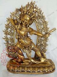 藏傳銅佛像，背光持劍文殊，文殊師利菩薩，胎體厚重，自然老氣，574 歷史價格詳細信息