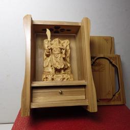 紫晶宮**精品隨身佛龕 黃楊木土地公木雕佛像**盒子10.8釐米*7.6釐米*5.2釐米 歷史價格詳細信息