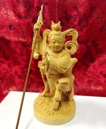 黃楊木 錦雕 3寸6 雙輪太子 中壇元帥 辦公桌 車上 擺放 歷史價格詳細信息