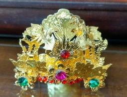 【靜福緣】精品合金製『5寸6戴太子束冠（銀款-明）』 中壇元帥三太子束冠 神明茂神明冠 歷史價格詳細信息