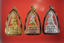 「還願佛牌」泰國 龍普宏 瓦碧武里 2547 雙面 阿百架 磨砂銀 四面神 象神 歷史價格詳細信息