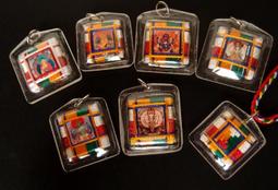 [唐古拉佛教文物](中)尼泊爾手工彩繪綠松石佛像黃財神 四臂觀音 歷史價格詳細信息