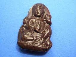 天然七彩碧玉 紅碧玉 觀世音菩薩  法像裝嚴 雕工精細 項鍊5.1ㄨ1.8cm 鍊長42cm=**B-28 歷史價格詳細信息