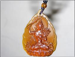 【雅之賞|藏傳|佛教文物】文殊菩薩+咒輪 琉璃吊墜護身掛件~205201 歷史價格詳細信息