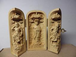 紫晶宮***黃楊木精雕媽祖婆千里眼順風耳護法(高10公分)***品質保證價格便宜 歷史價格詳細信息