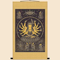 卡卡字畫~古畫復製娑婆世界山林苗稼神晝夜水火神絹絲卷軸畫道場水陸畫掛畫 歷史價格詳細信息