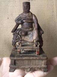 明 清 古佛 木雕 礦物彩 土地公 福德正神 文財神 高15公分 開門老件 隨身佛 宗教 民藝 神尊 神像 神明 神尊 歷史價格詳細信息