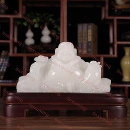 寬體笑佛像大肚彌勒佛開心樂佛樹脂仿陶瓷漢白玉家用招財客廳擺件 歷史價格詳細信息