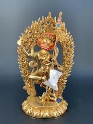 獅面空行～西藏塔出手工釋迦牟尼佛老佛像擦擦～10公分！直接下標！ 歷史價格詳細信息