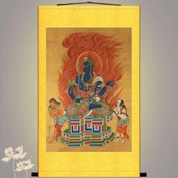 不動明王畫像3   唐卡結緣 相紙雙面塑封 不動尊菩薩佛像畫 唐卡 佛畫 歷史價格詳細信息