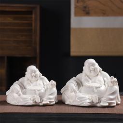 陶瓷大肚彌勒笑佛招財新中式佛像供奉家用客廳禪意擺件裝飾禮品 歷史價格詳細信息