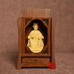 木質小佛龕 隨身佛龕本命佛 鎮宅 辟邪 進口黃楊木檜木雕擺件佛像西方三圣觀音實木隨身佛龕三開盒 歷史價格詳細信息