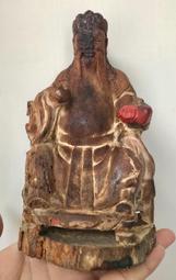 清民老木雕 香樟木 閩工古體神像 土地公財神爺造像，高約265861 歷史價格詳細信息