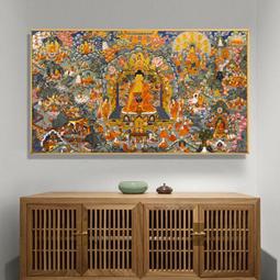 財寶天王黃財神唐卡掛畫裝飾畫供奉玄關書房中堂鎮黑財神唐卡 歷史價格詳細信息