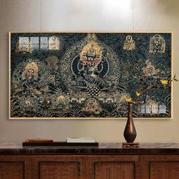 大威德金剛唐卡裝飾畫掛畫西藏鍍金燙金玄關銅像像壁畫長35cm 歷史價格詳細信息