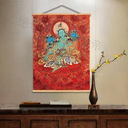 唐卡掛畫绿度母佛像圖西藏手繪刺繡玄關裝飾民族風框布禅意新中式 歷史價格詳細信息