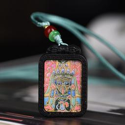 西藏唐卡扎基拉姆財神吊墜隨身非手繪小唐卡掛墜男女-沐陽家居 歷史價格詳細信息