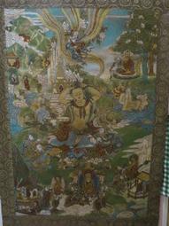[ 廣緣-唐卡 ] (10) 織錦唐卡  財寶天王掛軸  **可議價** 歷史價格詳細信息