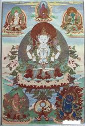 【幸運星】觀世音菩薩 西藏 唐卡 佛像 尼泊爾 畫像 織錦畫 絲綢繡 刺繡 鎮宅 開運 唐卡 A107 歷史價格詳細信息