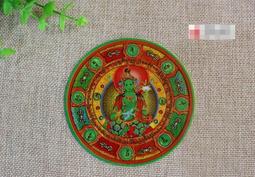 【綠度母+綠度母心咒】彩色圓形琉璃護身掛墜 直徑約 4.5cm 含項鍊 [71211] 歷史價格詳細信息