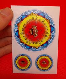 【大白傘蓋佛母】PVC 雙面 佛卡 唐卡 佛教 [11008] 歷史價格詳細信息