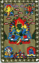 五姓財神畫像黃財神佛像畫相紙塑封密宗唐卡實木相框水晶擺臺 唐卡 佛畫 歷史價格詳細信息