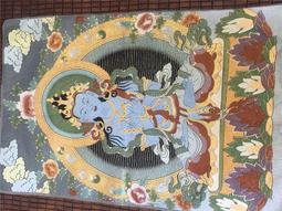 9363西藏傳老唐卡針織繡佛像非新品白度母 歷史價格詳細信息