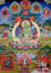 佛畫佛像唐卡 綠度母咒輪 心咒PVC卡片 唐卡 平安護身符 佛教用品佛卡結緣 歷史價格詳細信息