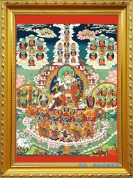 佛畫佛像唐卡 寧瑪巴大圓滿皈依境圖片 蓮師皈依鏡（帶法杖）相紙塑封 唐卡 價格比較,價格查詢,歷史價格詳細信息